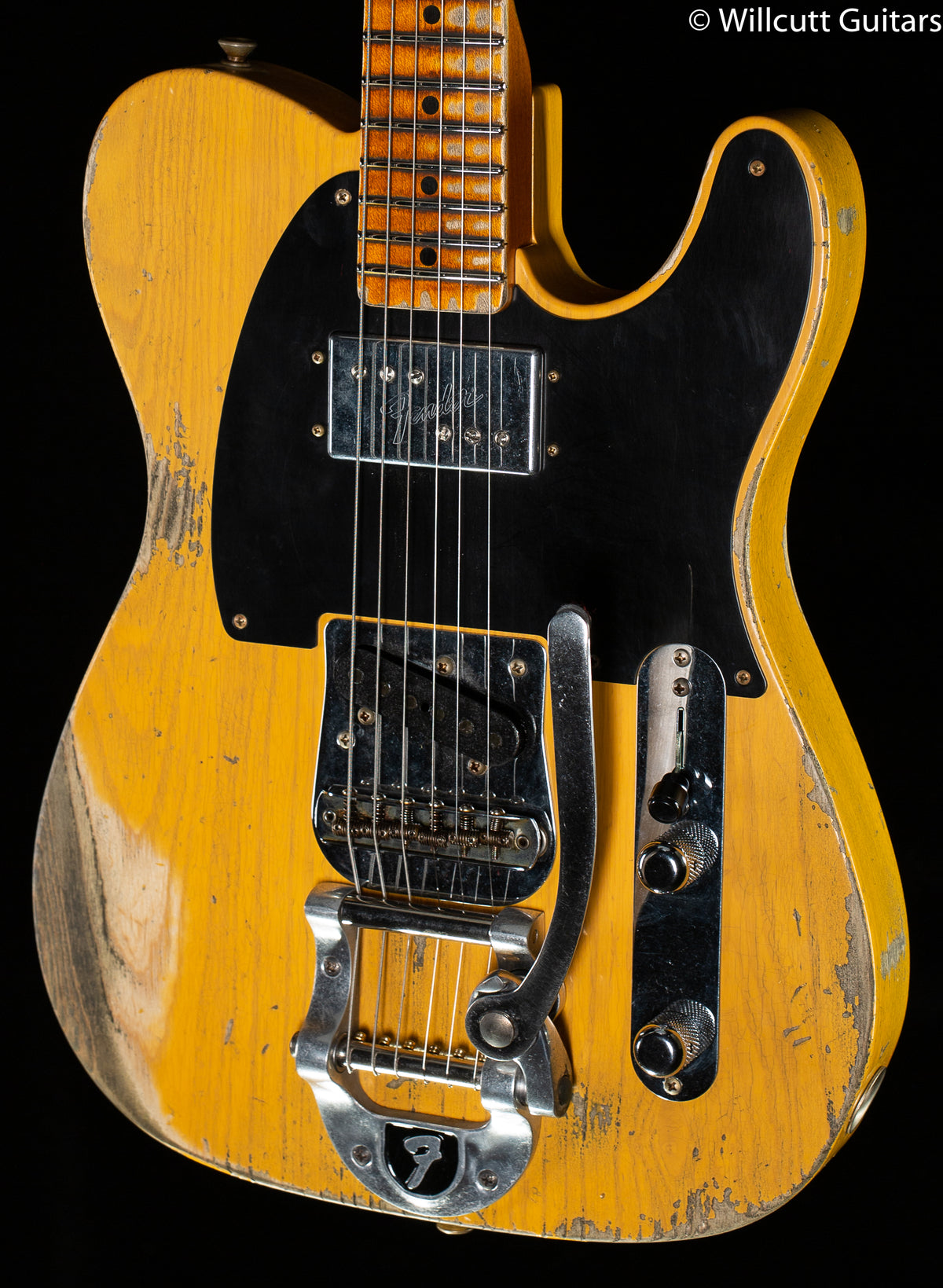 Fender Custom Shop CuNiFe Blackguard Telecaster Heavy Relic Aged Butterscotch Blonde Bigsby (297)