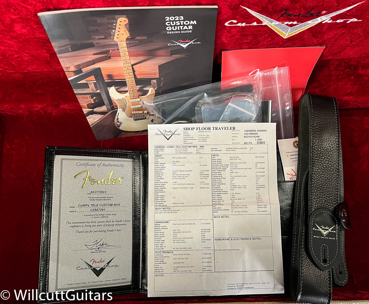 Fender Custom Shop 1960 CuNiFe Telecaster Customer NOS Midnight Blue (291)