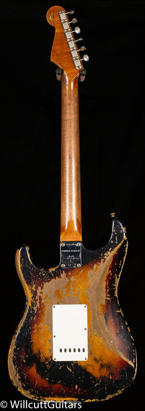 Fender Custom Shop LTD Roasted 1961 Stratocaster Super Heavy Relic Aged Black/3-Tone Sunburst(464)