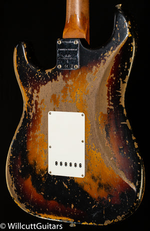 Fender Custom Shop LTD Roasted 1961 Stratocaster Super Heavy Relic Aged Black/3-Tone Sunburst(464)