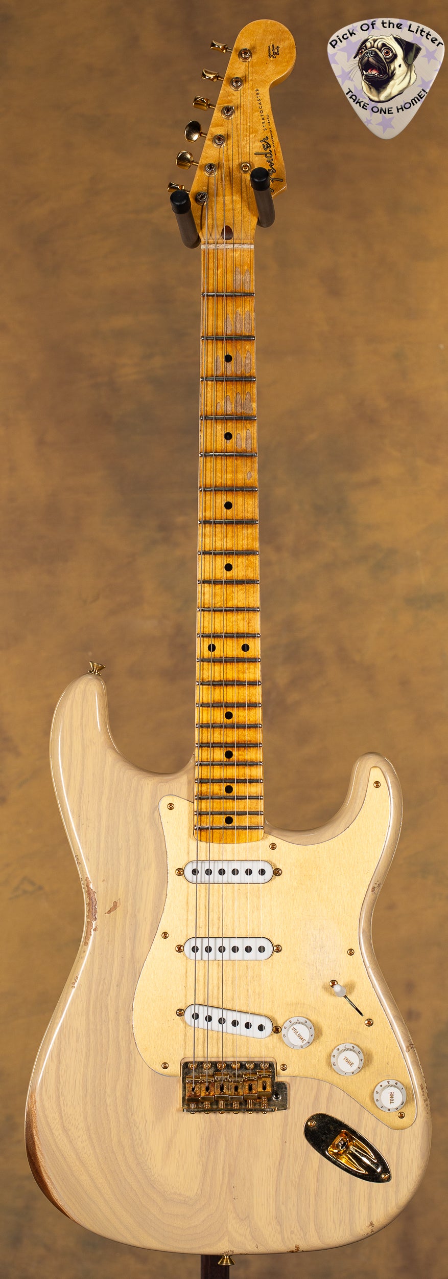 2024 Fender Custom Shop LTD &#39;55 Bone Tone Stratocaster Relic Aged Honey Blonde