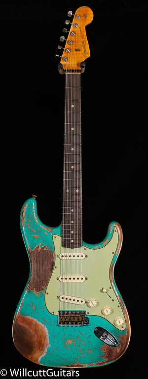 Fender Custom Shop 1960 Dual Mag II Stratocaster Super Heavy Relic Aged Sea Foam Green (625)