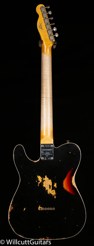 Fender Custom Shop 1965 Telecaster Custom Heavy Relic Aged Black/3-Color Sunburst (723)