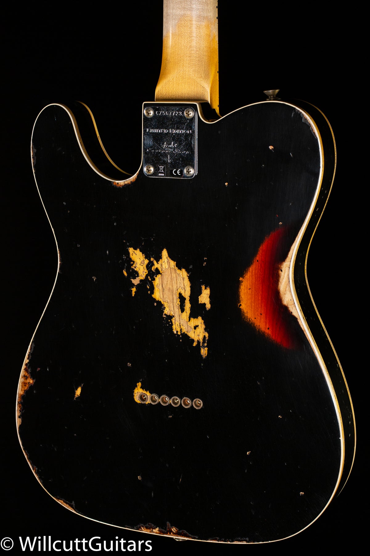 Fender Custom Shop 1965 Telecaster Custom Heavy Relic Aged Black/3-Color Sunburst (723)