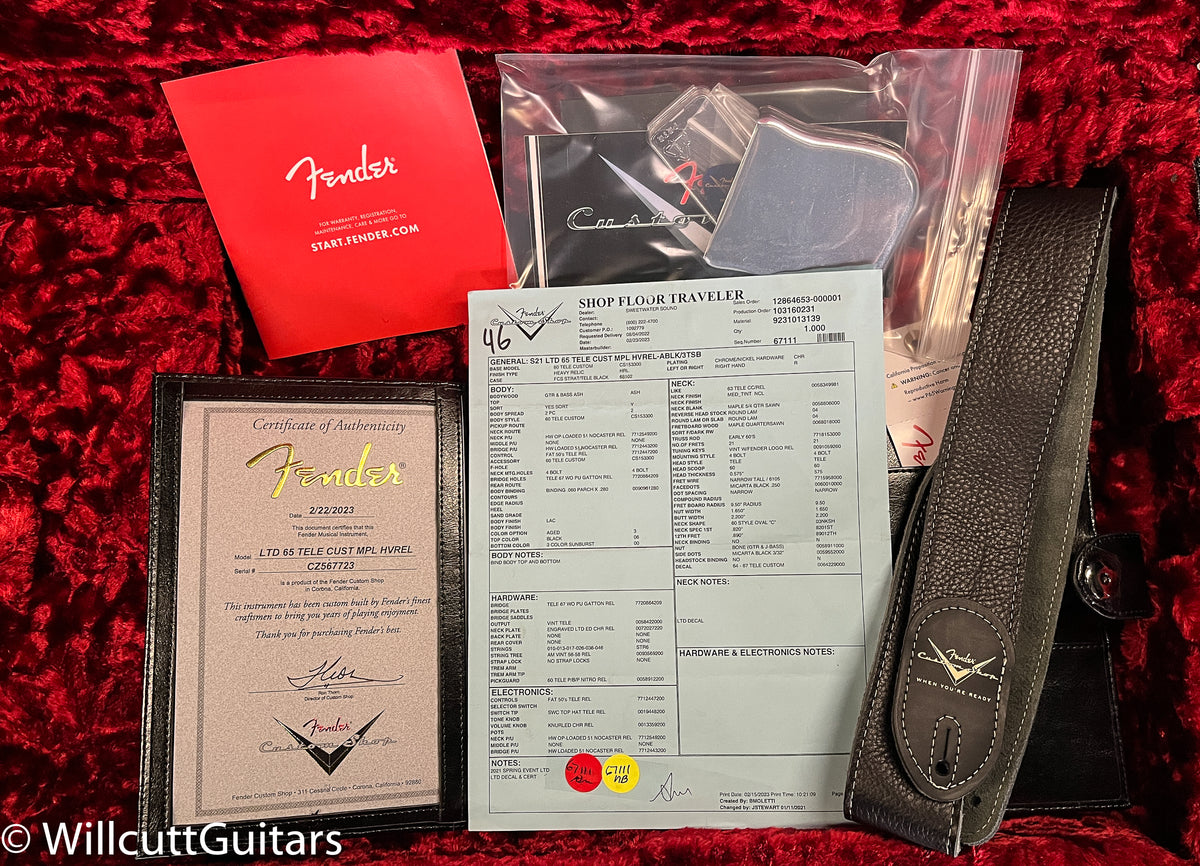 Fender Custom Shop 1965 Telecaster Custom Heavy Relic Aged Black/3-Color Sunburst (723)