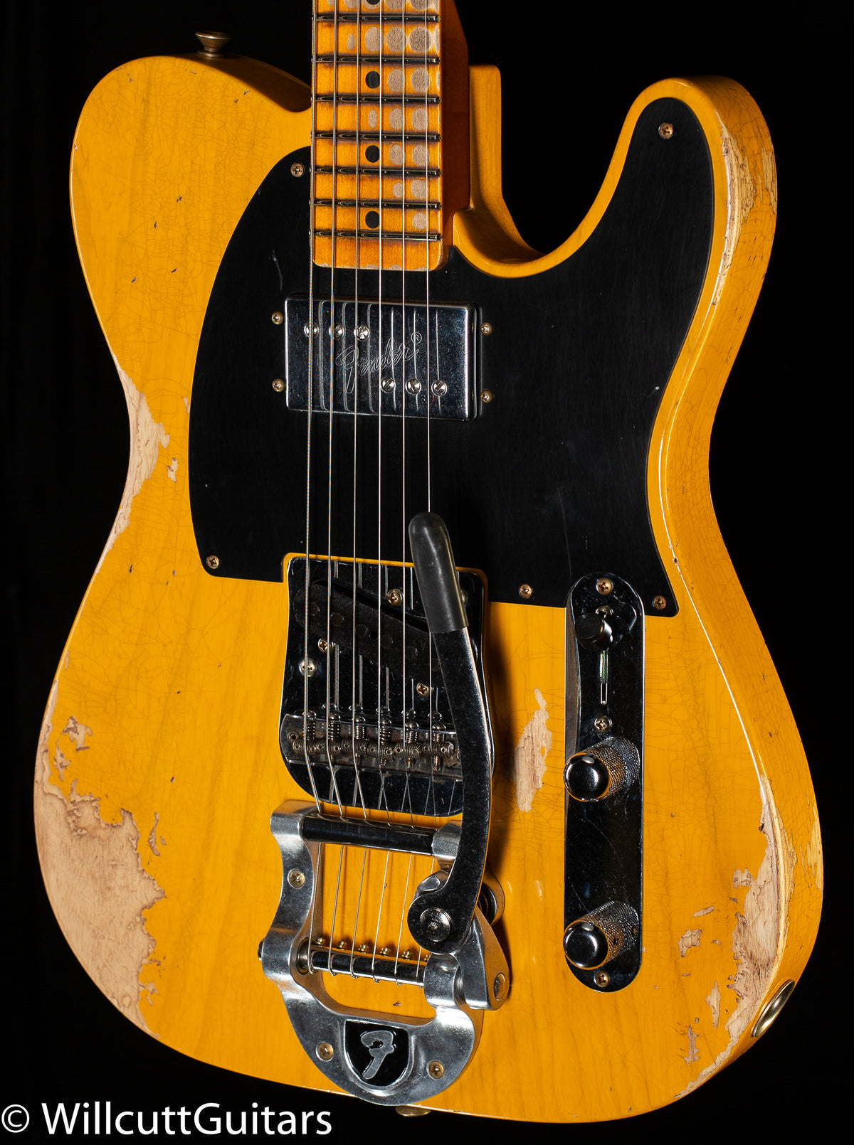 Fender Custom Shop CuNiFe Blackguard Telecaster Heavy Relic Aged Butterscotch Blonde Bigsby (736)