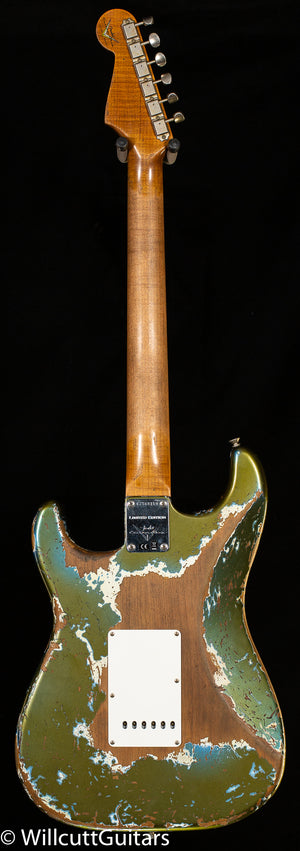 Fender Custom Shop Roasted 1960 Strat Super Heavy Relic Aged Olive Green (159)