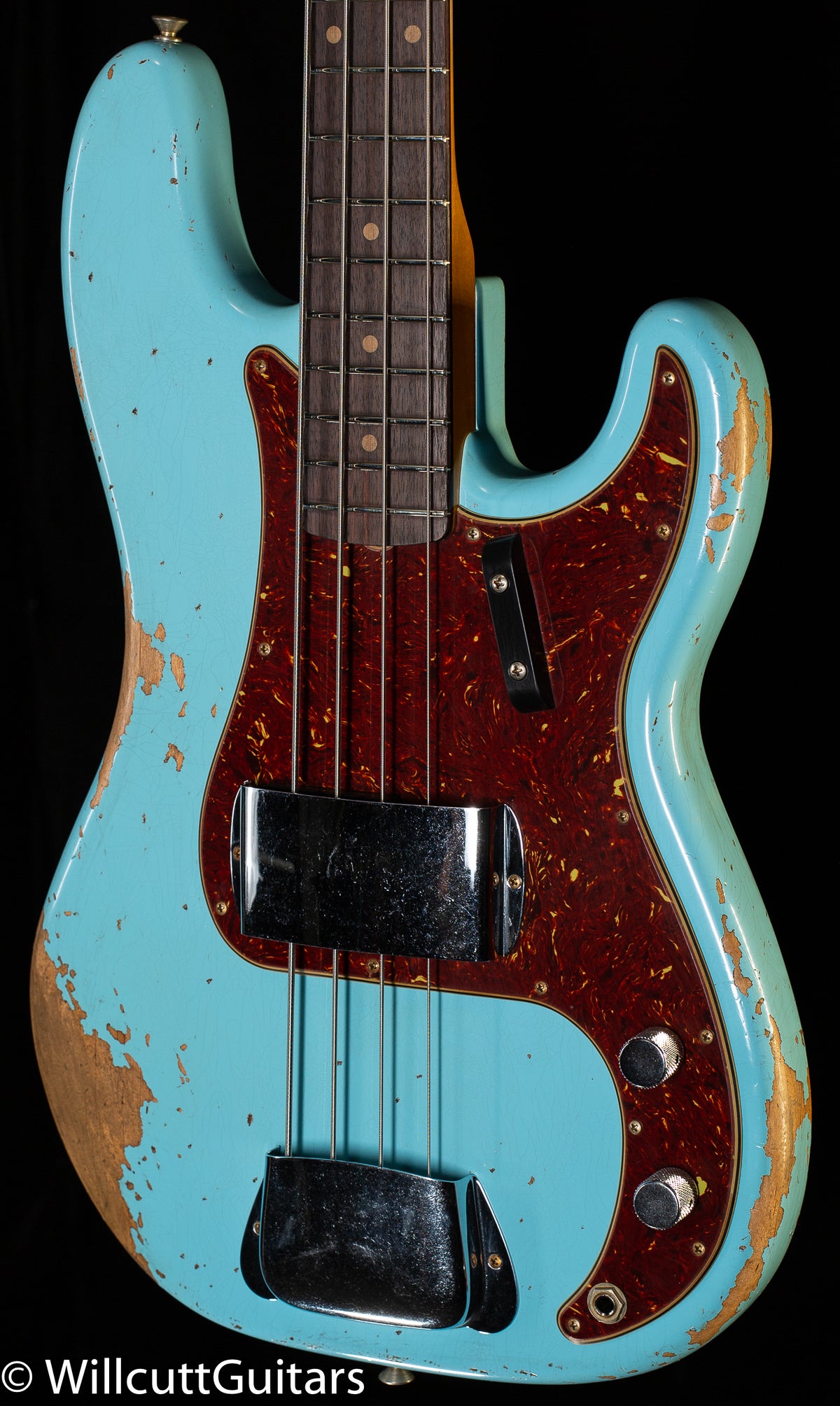 Fender Custom Shop 1963 Precision Bass Heavy Relic Aged Daphne Blue (416)