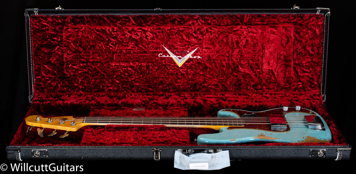 Fender Custom Shop 1963 Precision Bass Heavy Relic Aged Daphne Blue (416)