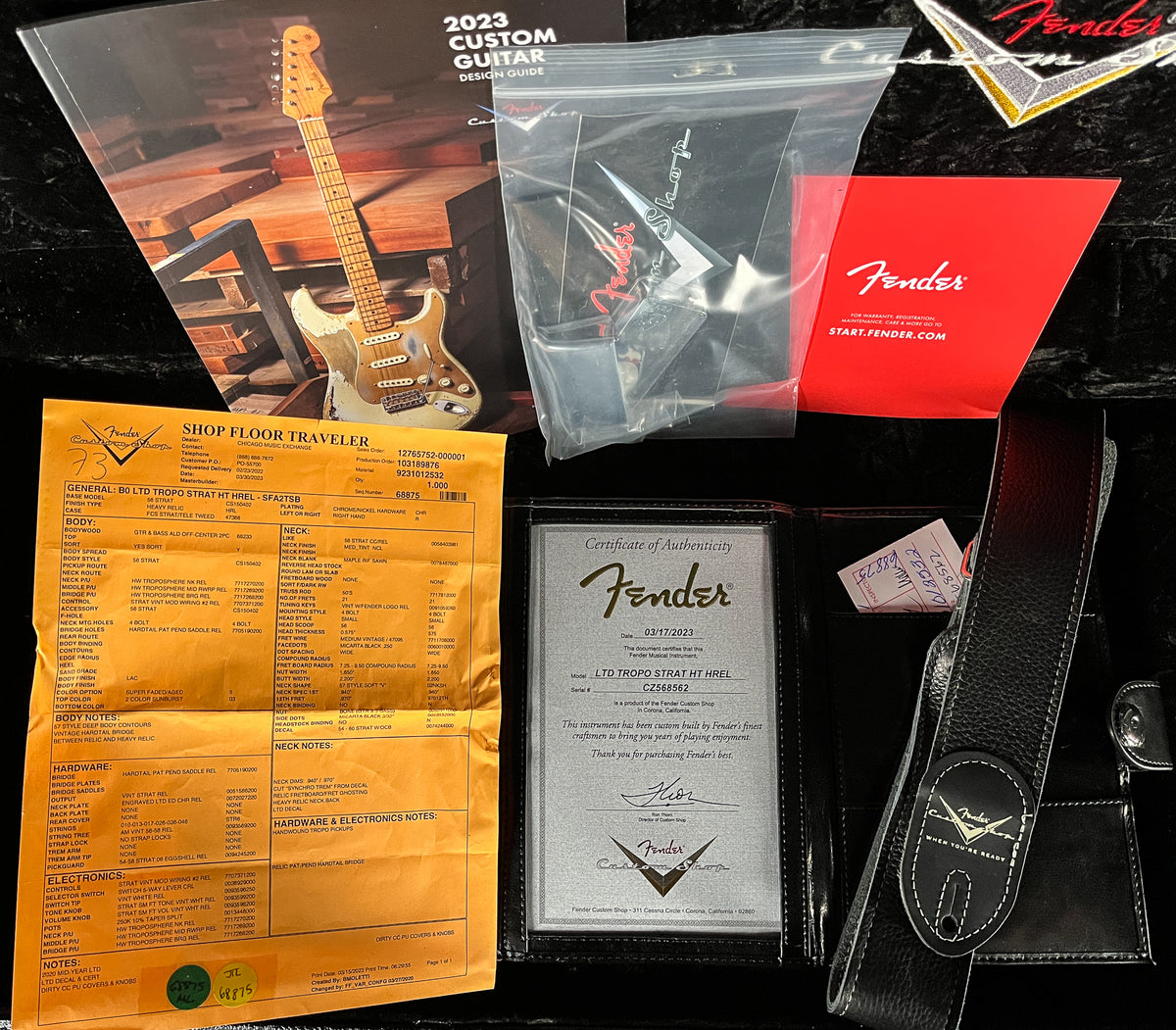 2023 Fender Custom Shop Troposphere Strat Hard-Tail Heavy Relic Super Faded Aged 2-Color Sunburst