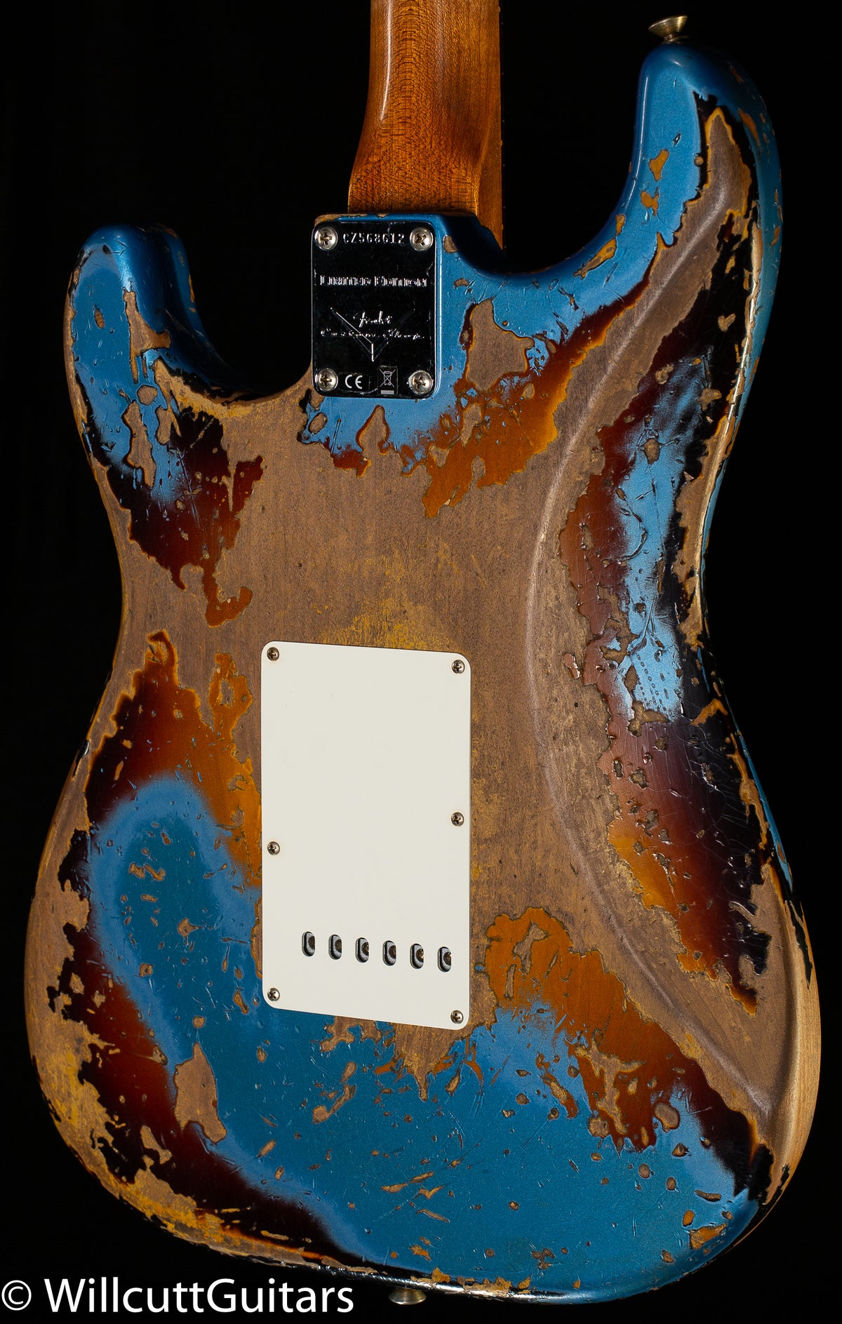 Fender Custom Shop Roasted 1960 Stratocaster Heavy Relic Aged Lake Placid Blue over 3-Color Sunburst (612)