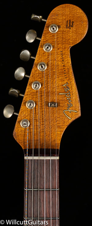 Fender Custom Shop Roasted 1960 Stratocaster Heavy Relic Aged Lake Placid Blue over 3-Color Sunburst (612)
