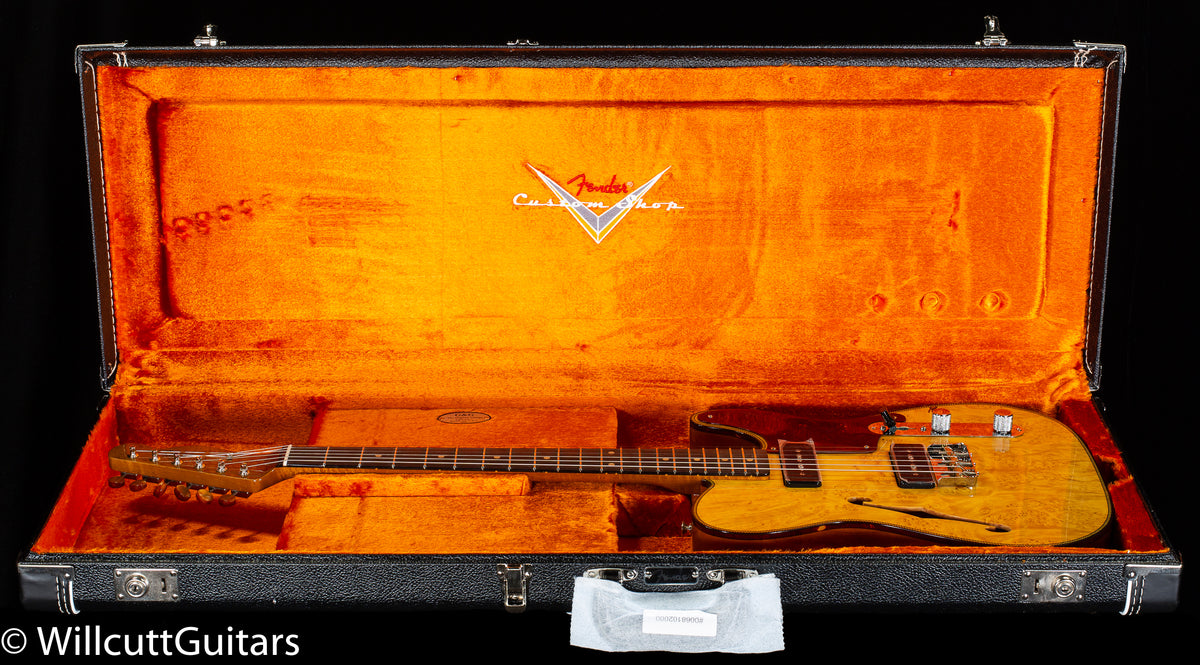 Fender Custom Shop Artisan Dual P90 Maple Burl Tele NOS, Rosewood Fingerboard, Aged Natural (310)