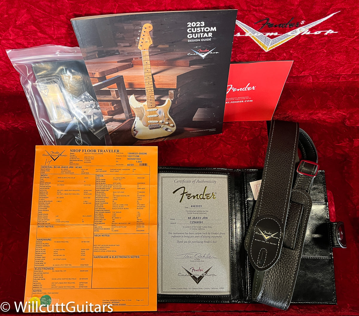 Fender Custom Shop 1968 Jazz Bass Journeyman Relic Aged Candy Apple Red (591)