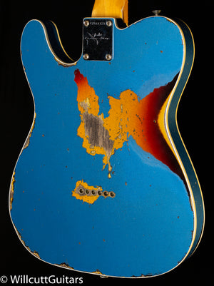 Fender Custom Shop 1960 Telecaster Custom Heavy Relic Aged Lake Placid Blue/Chocolate 3-Tone Sunburst (723)