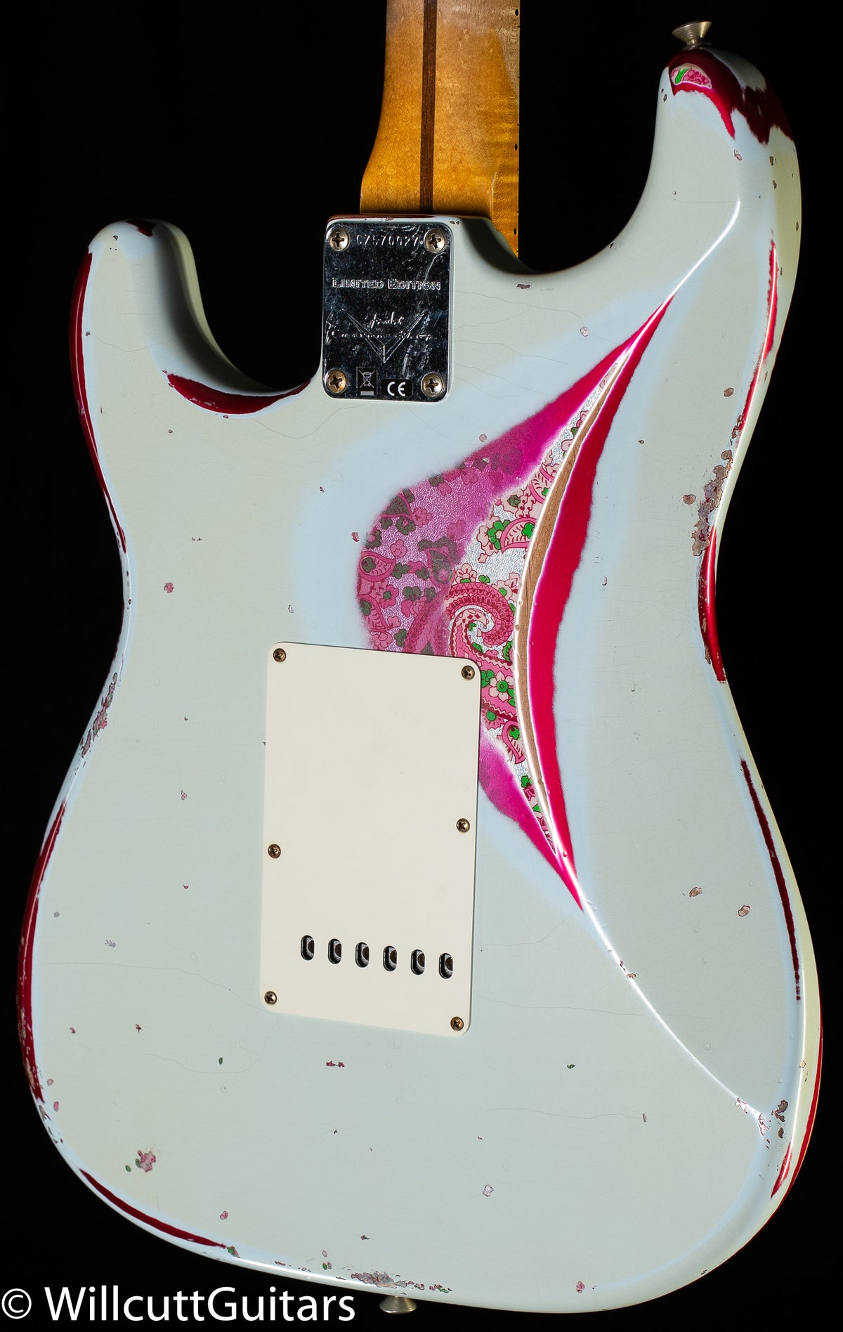 Fender Custom Shop Mischief Maker Heavy Relic Super Faded Aged Sonic Blue over Pink Paisley (027)