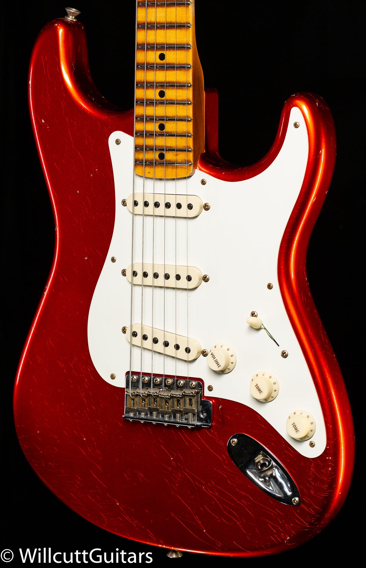 Fender Custom Shop 1956 Stratocaster Journeyman Relic Super Faded Aged Candy Apple Red (029)