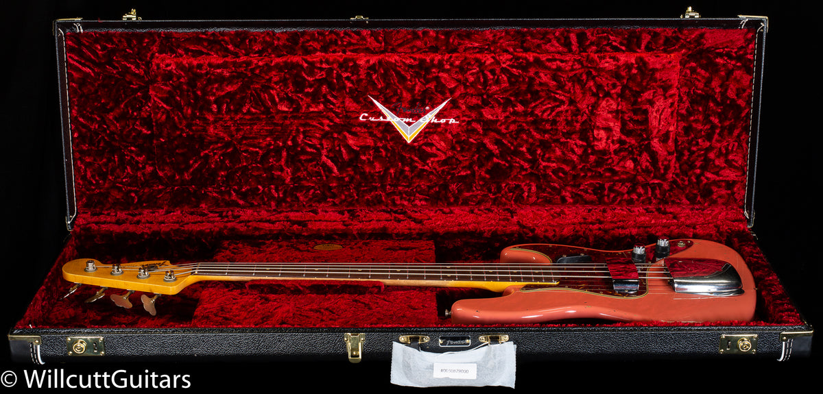 Fender Custom Shop 1960 Jazz Bass Relic Super Faded Aged Tahitian Coral (274)