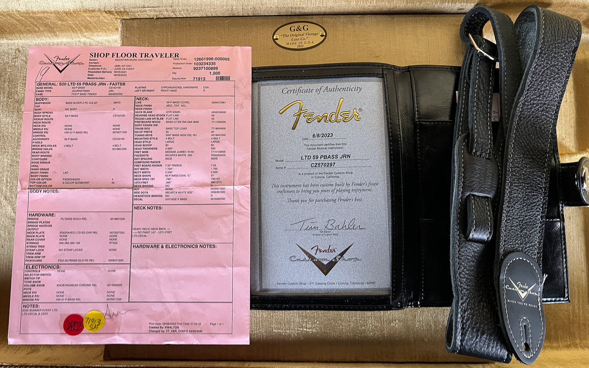 2023 Fender Custom Shop LTD &#39;59 Precision Bass 3 Tone Sunburst