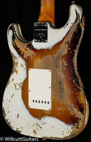 Fender Custom Shop Roasted 1960 Stratocaster Heavy Relic Aged Olympic White over 3-Color Sunburst (869)