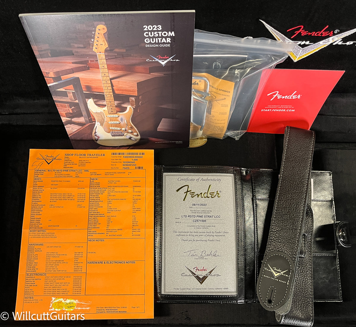 Fender Custom Shop LTD Roasted Pine Strat Deluxe Closet Classic White Blonde (595)