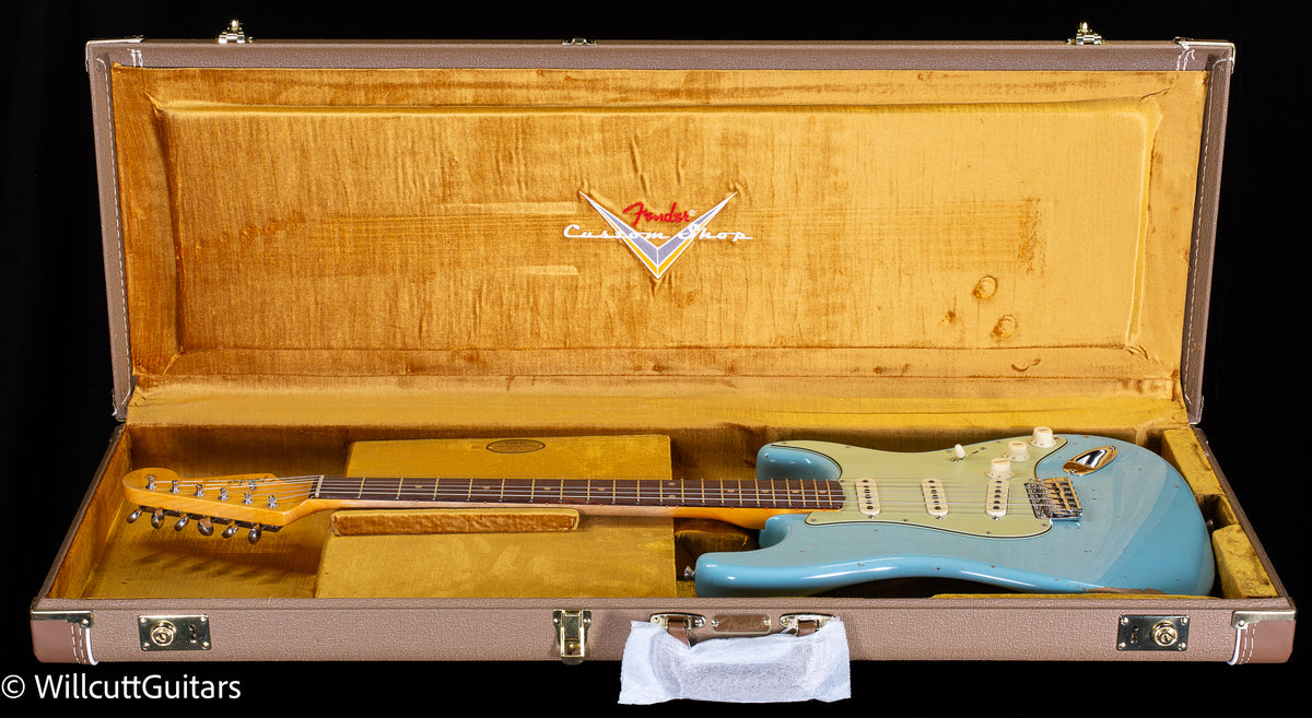 Fender Custom Shop Late 1962 Strat Relic/ Closet Classic Faded Aged Daphne Blue (564)