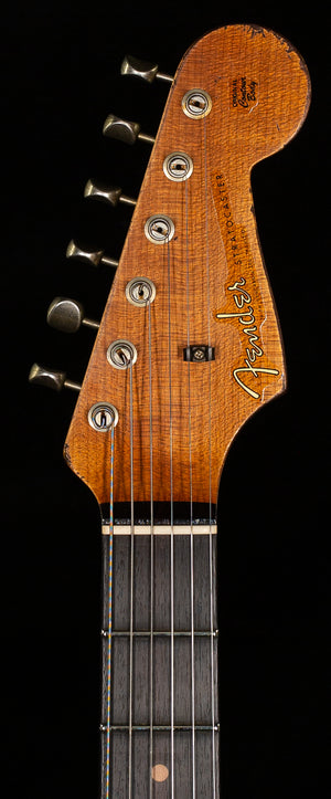 Fender Custom Shop Roasted 1961 Strat Super Heavy Relic Aged Sherwood Green over 3-Tone Sunburst (408)