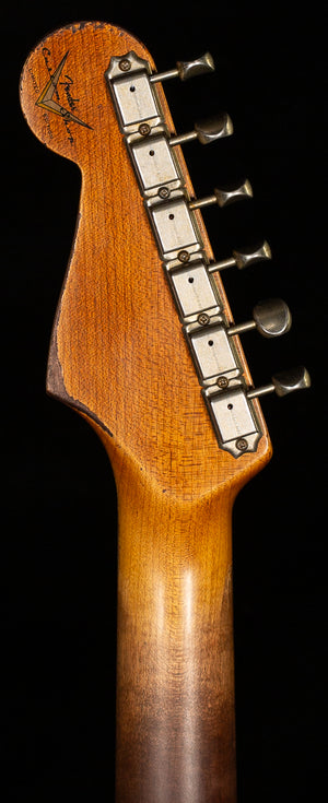 Fender Custom Shop Roasted 1961 Strat Super Heavy Relic Aged Sherwood Green over 3-Tone Sunburst (408)