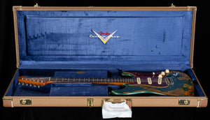 Fender Custom Shop Roasted 1961 Strat Super Heavy Relic Aged Sherwood Green over 3-Tone Sunburst (408)
