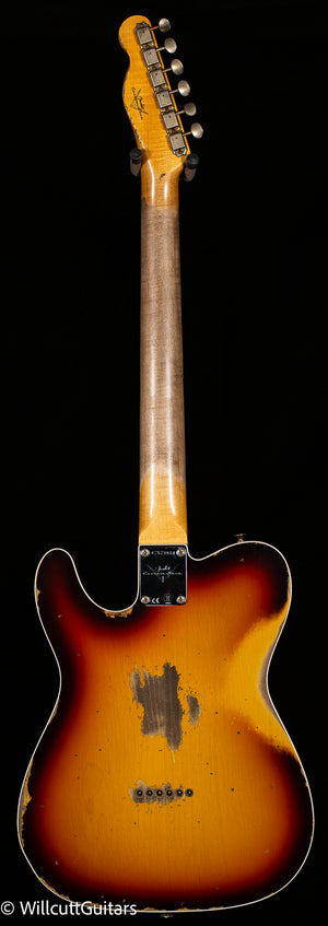 Fender Custom Shop 1965 Telecaster Custom Heavy Relic Faded 3-Tone Sunburst (934)