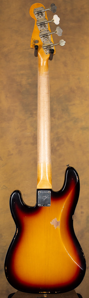 2023 Fender Custom Shop 1964 Precision Bass Relic Bleached 3-Tone Sunburst