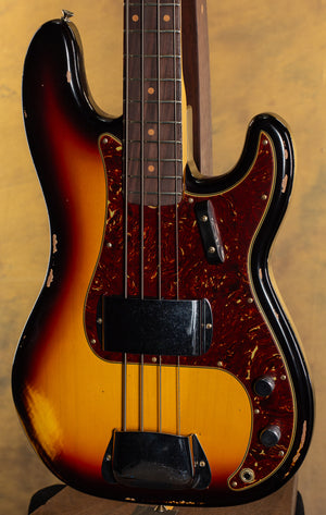 2023 Fender Custom Shop 1964 Precision Bass Relic Bleached 3-Tone Sunburst