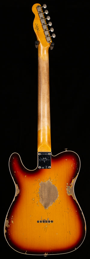 Fender Custom Shop 1960 Telecaster Custom Heavy Relic Super Faded Aged Chocolate 3-Tone Sunburst (096)