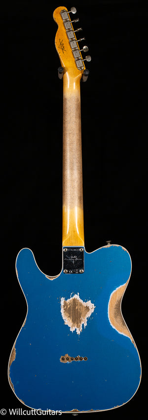 Fender Custom Shop 1965 Telecaster Custom Heavy Relic Faded Aged Lake Placid Blue (177)