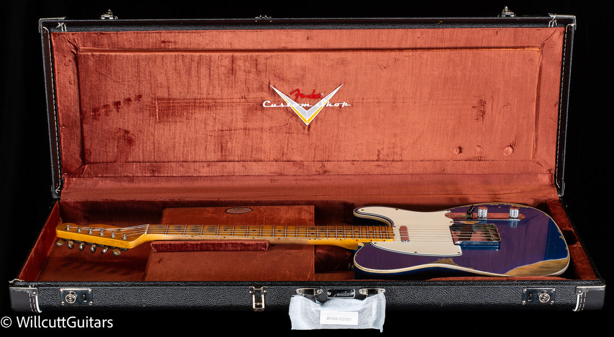Fender Custom Shop 1965 Telecaster Custom Heavy Relic Faded Aged Lake Placid Blue (177)