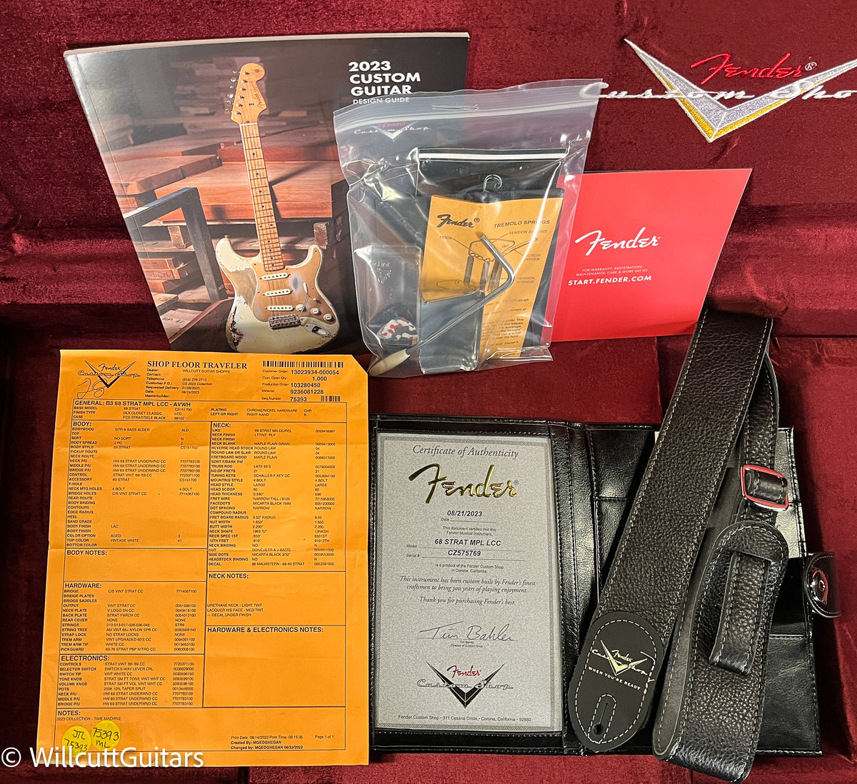 Fender Custom Shop 1968 Stratocaster Deluxe Closet Classic Aged Vintage White (769)