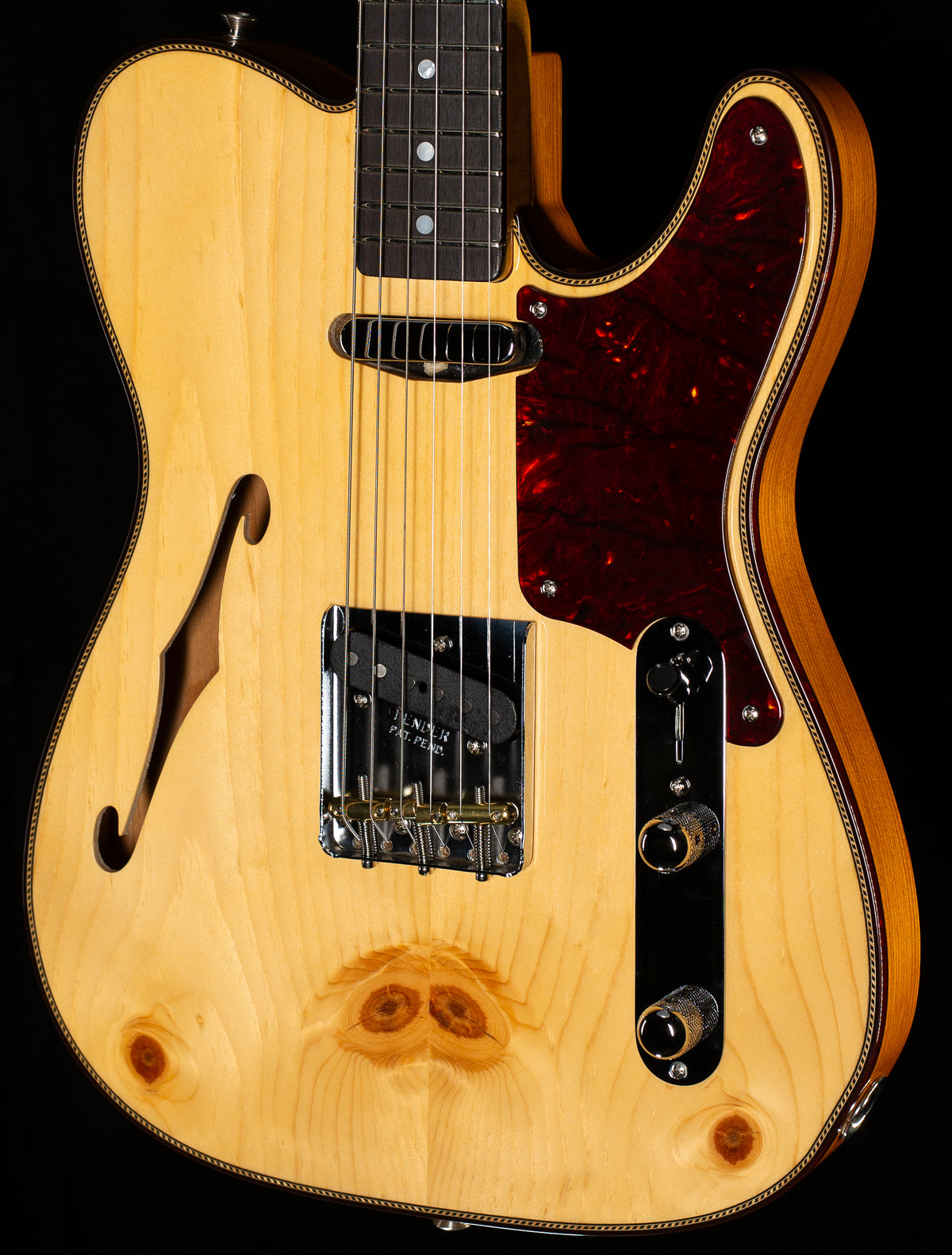 Fender Custom Shop Artisan Knotty Pine Tele Thinline AAA Rosewood Fingerboard Aged Natural (312)