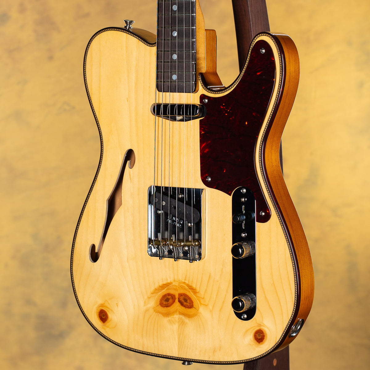 2024 Fender Custom Shop Artisan Knotty Pine Tele Thinline AAA Rosewood Fingerboard Aged Natural