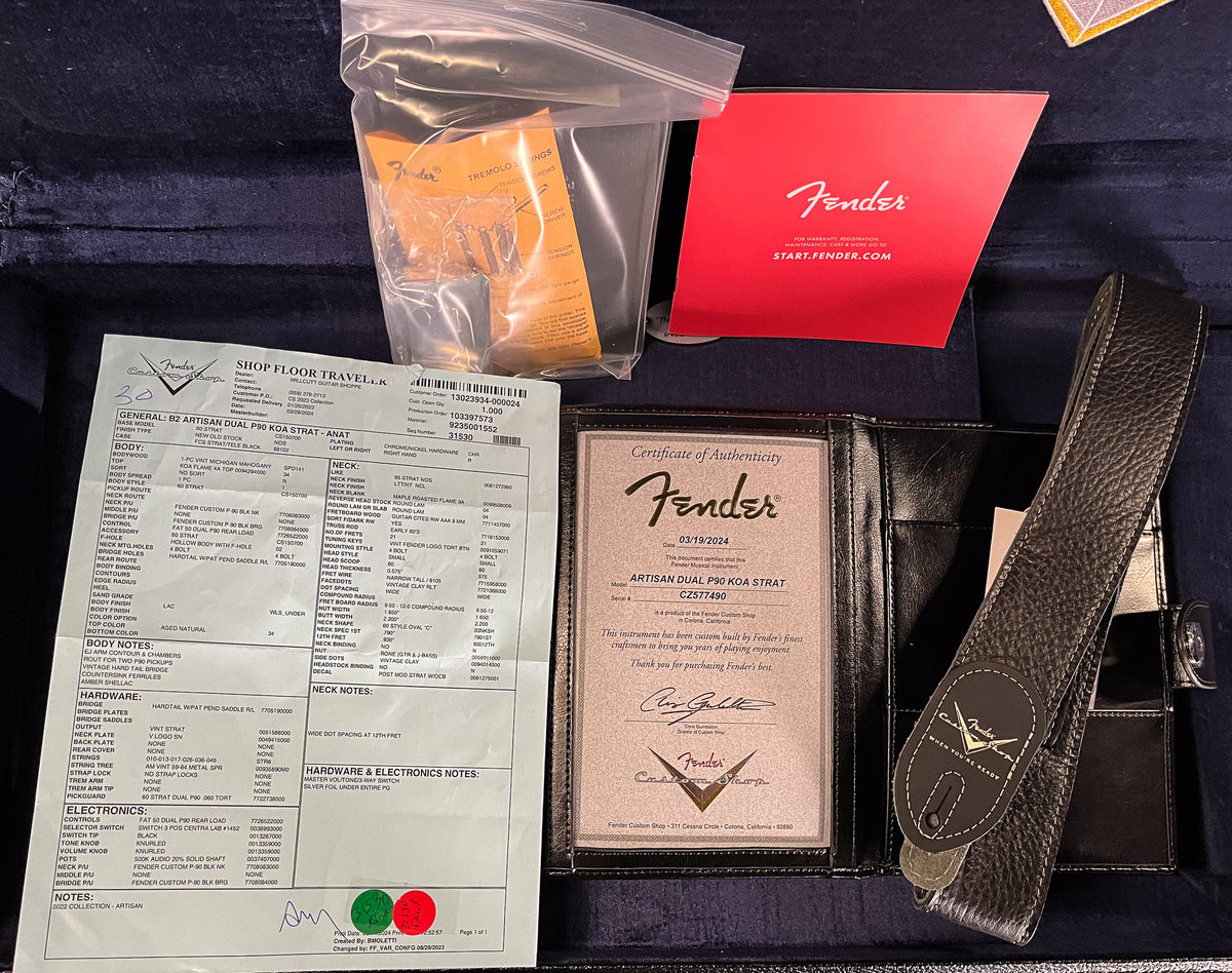 Fender Custom Shop Artisan Dual P90 Stratocaster Aged Natural (490)