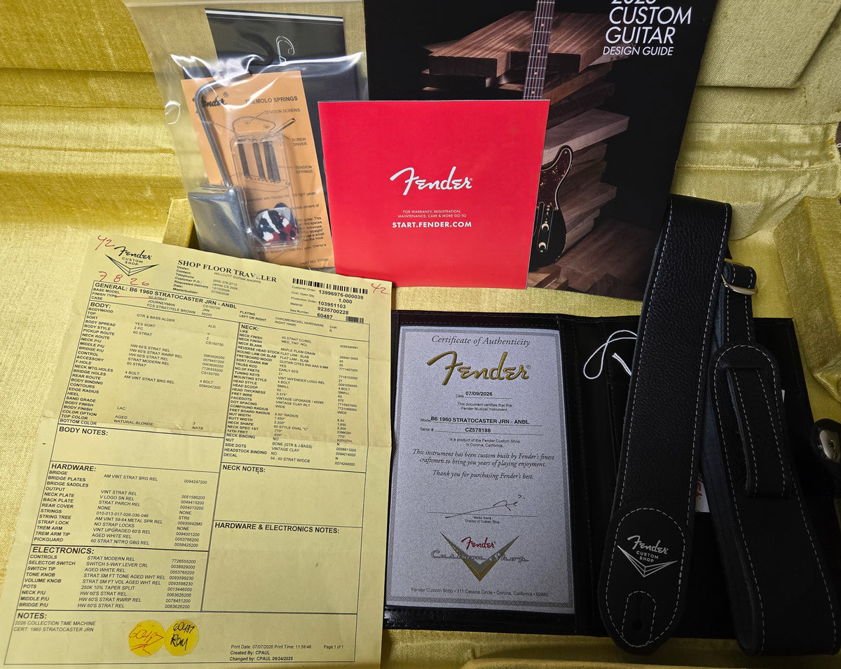 Fender Custom Shop 1960 Stratocaster Journeyman Relic Aged Natural Blonde (188)
