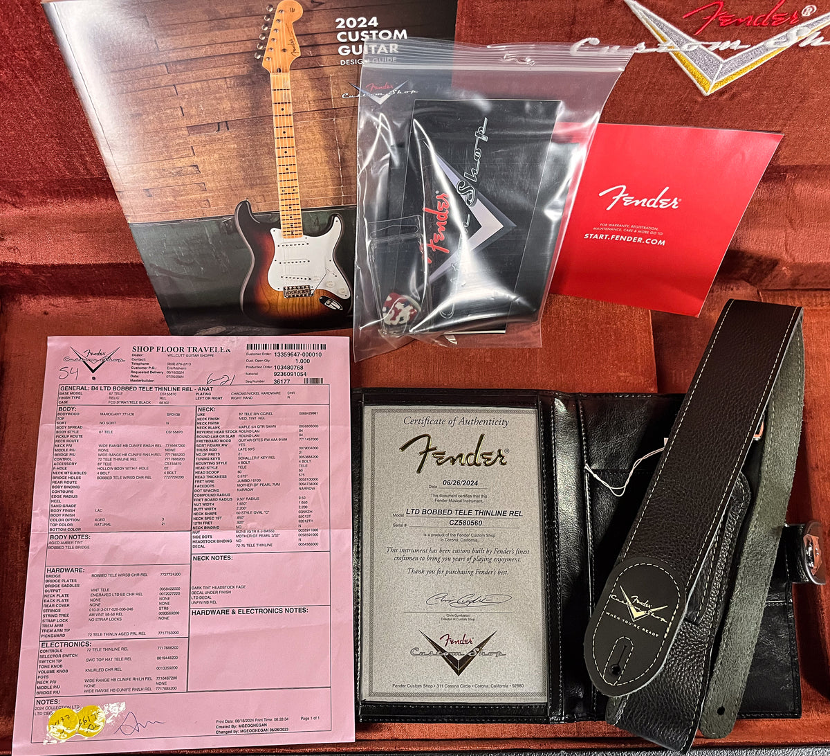 Fender Custom Shop LTD 1964 "BOBBED" Telecaster Thinline Relic Aged Natural (560)