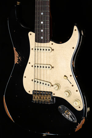 Fender Custom Shop Roasted Big Head Stratocaster Relic Rosewood Fingerboard Aged Black (796)