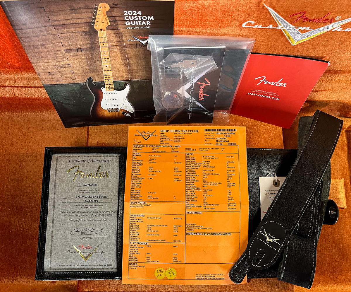 Fender Custom Shop LTD &quot;P&quot; Jazz Bass Relic Aged White Blonde (104)