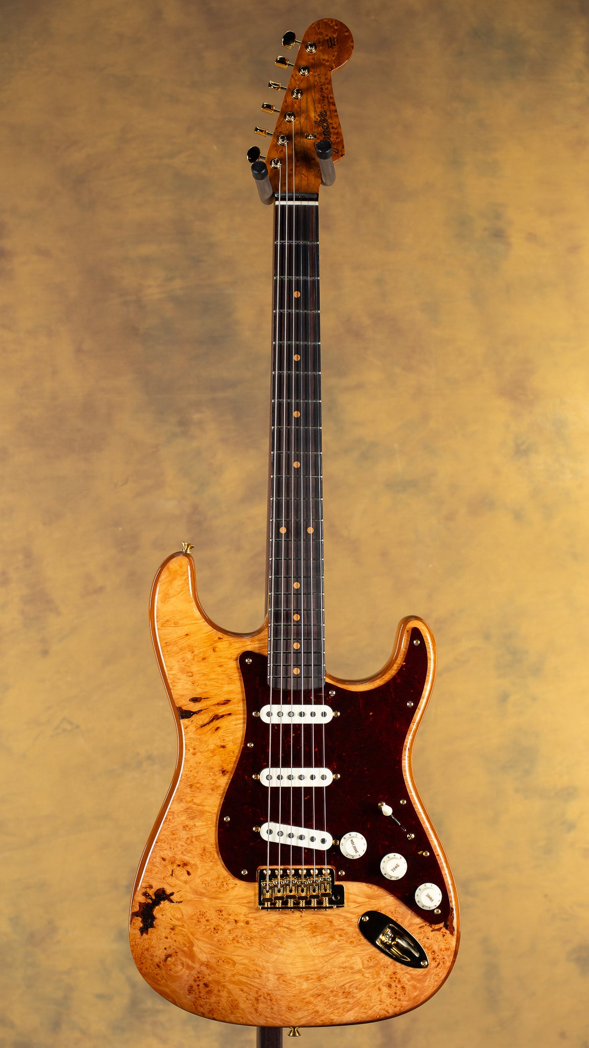 2024 Fender Custom Shop Artisan Maple Burl Strat Aged Natural
