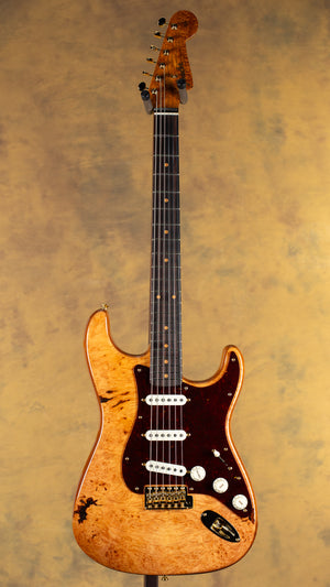 2024 Fender Custom Shop Artisan Maple Burl Strat Aged Natural