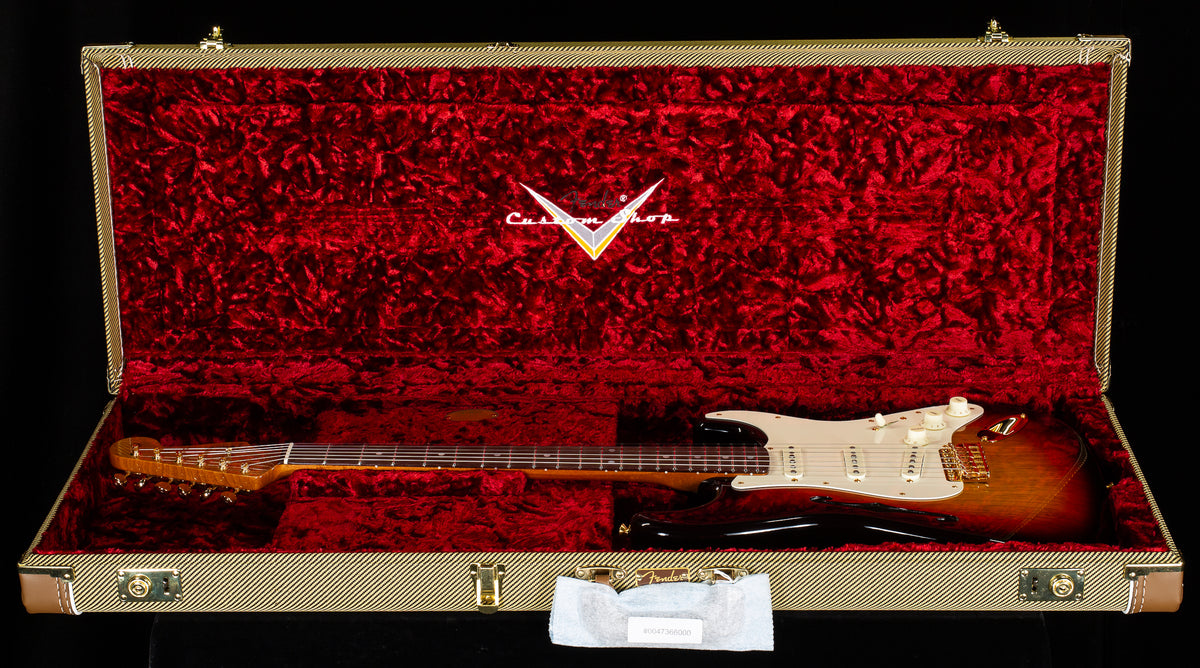 Fender Custom Shop Artisan Korina Thinline Stratocaster Chocolate 3-Tone Sunburst (247)