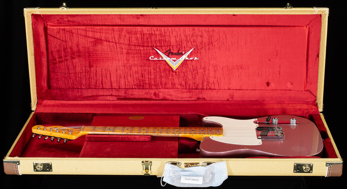 Fender Custom Shop 1956 Esquire Relic w/ Closet Classic Hardware Super Faded Aged Burgundy Mist Metallic (463)