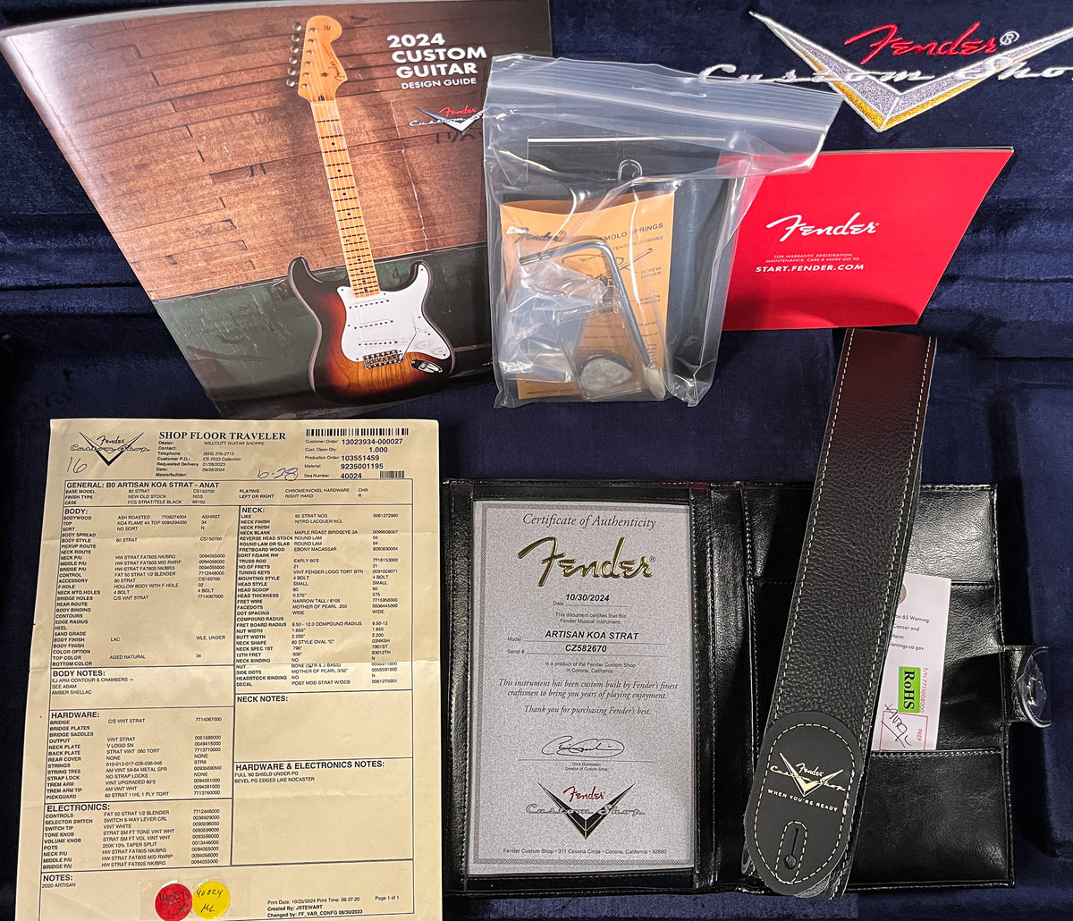 Fender Custom Shop Artisan Koa Stratocaster Aged Natural (670)