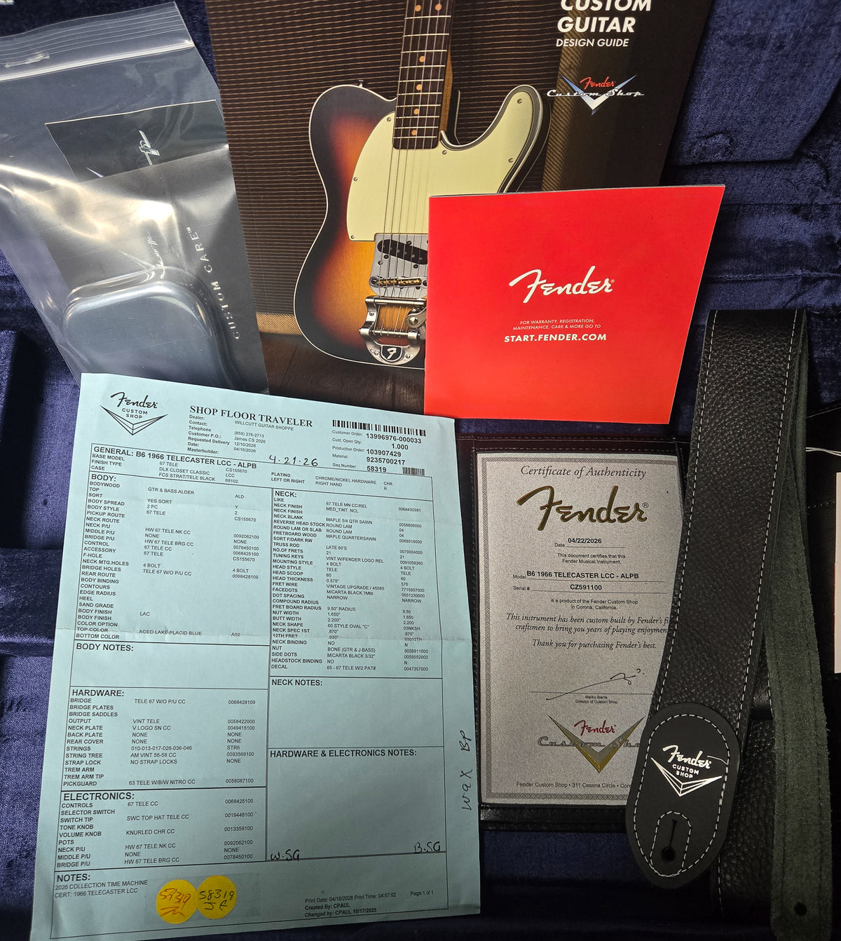 Fender Custom Shop 1966 Telecaster Deluxe Closet Classic Aged Lake Placid Blue (100)