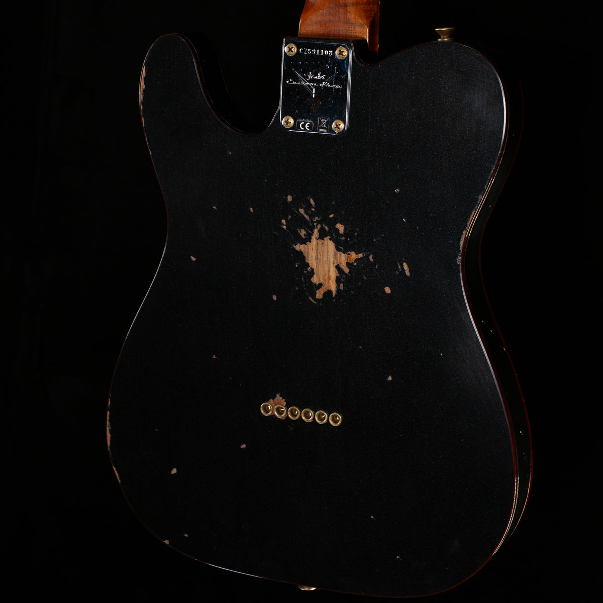 Fender Custom Shop LTD 1972 Telecaster Custom Thinline Relic Black Pearl (108)
